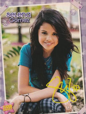 Selena Gomez teen magazine pinup clipping Child Star blue shirt Tiger Beat Pix