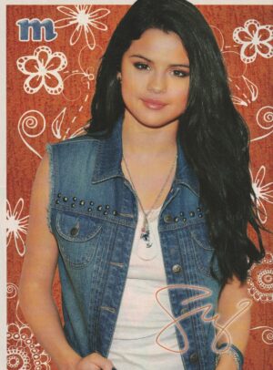 Selena Gomez teen magazine pinup clipping Child Star jean jacket M movie star
