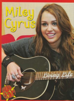 Miley Cyrus teen magazine pinup clipping guitar Pop Star Hannah Montana Pix