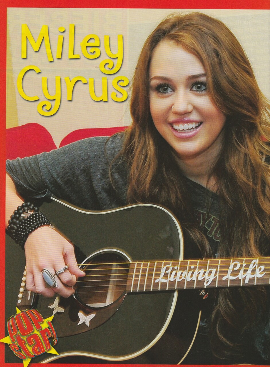 Miley Cyrus teen magazine pinup clipping guitar Pop Star Hannah Montana Pix