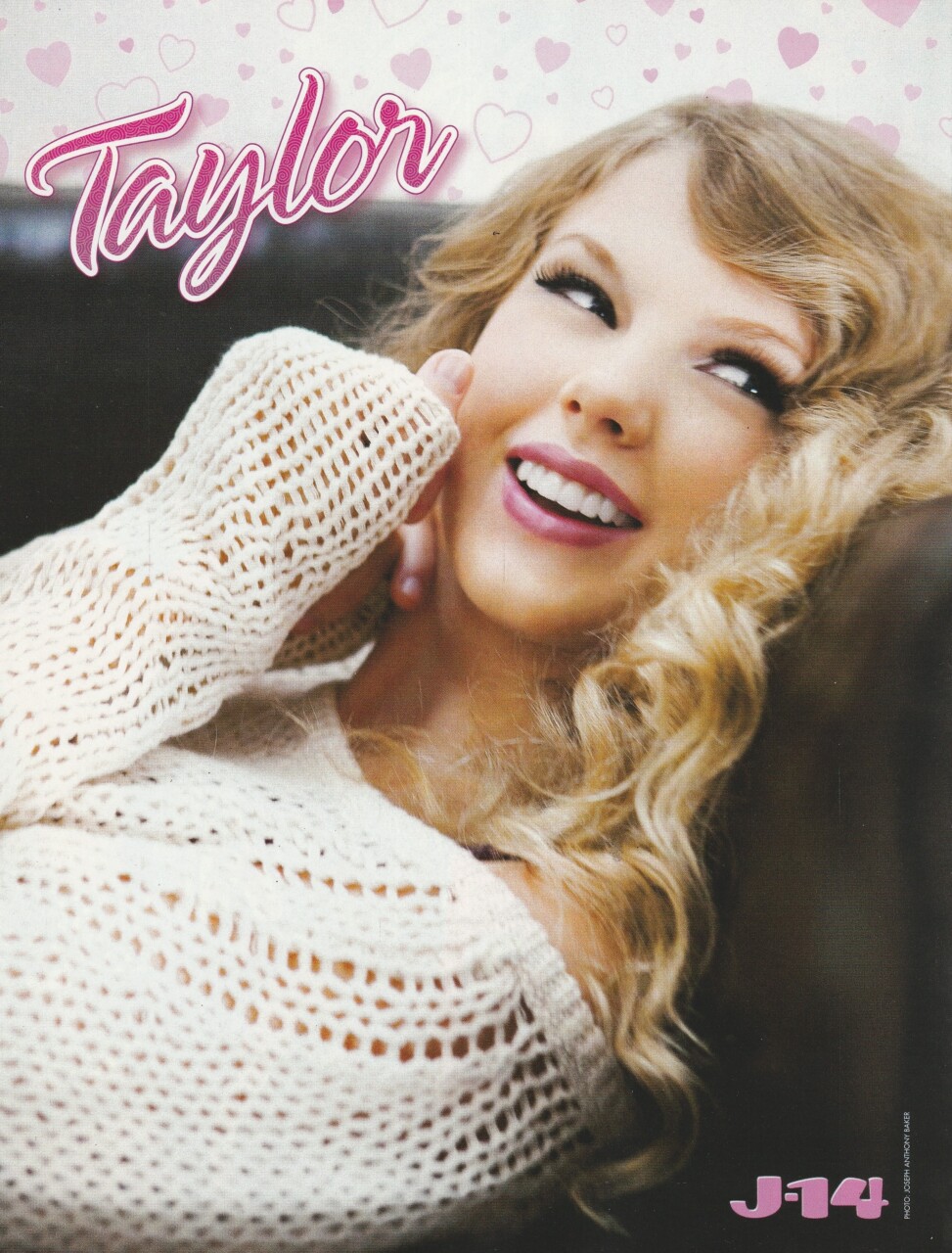 Taylor Swift Kesha teen magazine pinup clipping J-14 Pix singer relaxing Vintage
