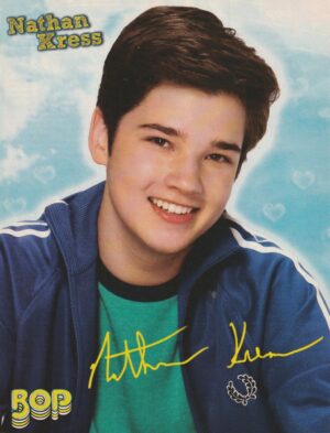 Nathan Kress teen magazine pinup clipping iCarly headshot Bop child star pix