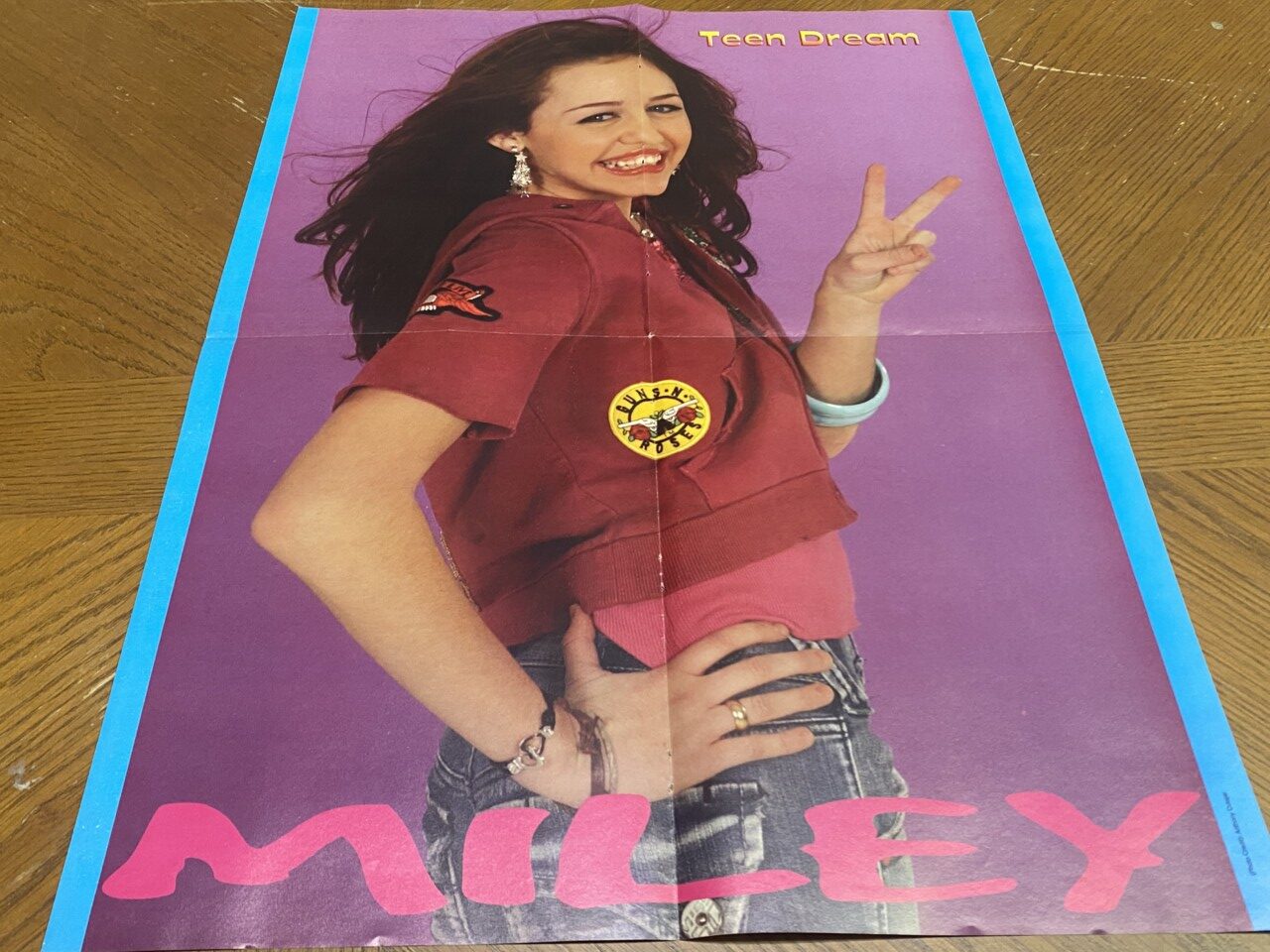 Miley Cyrus High School Musical Zac Efron teen magazine poster clipping Rare Pix