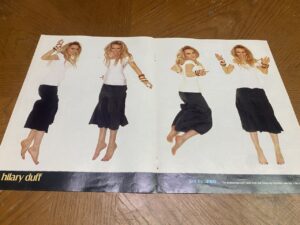 Hilary Duff teen magazine poster clipping barefoot multi pics J-14 modeling rare