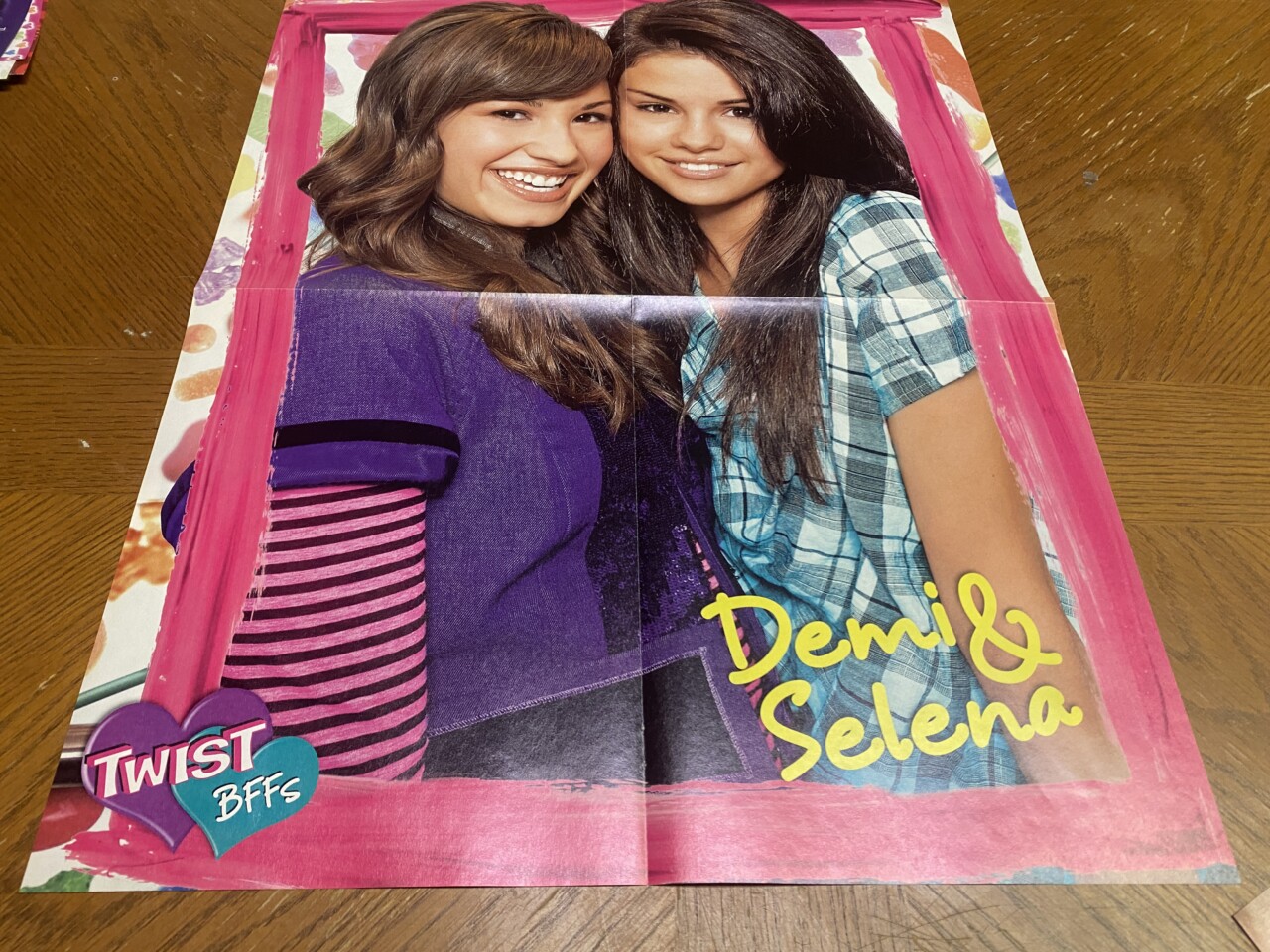 Demi Lovato Selena Gomez Nick Jonas poster clipping teen idols Twist BFF Pix