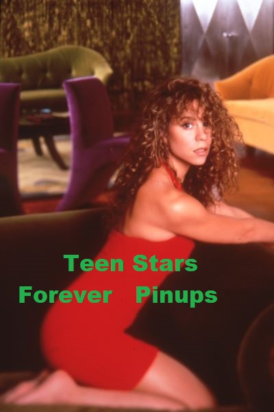 Mariah Carey 4×6 or 8x10 Photo vintage picture red dress barefoot hot pose 90's Pop Pix sexy pose modeling long hair era