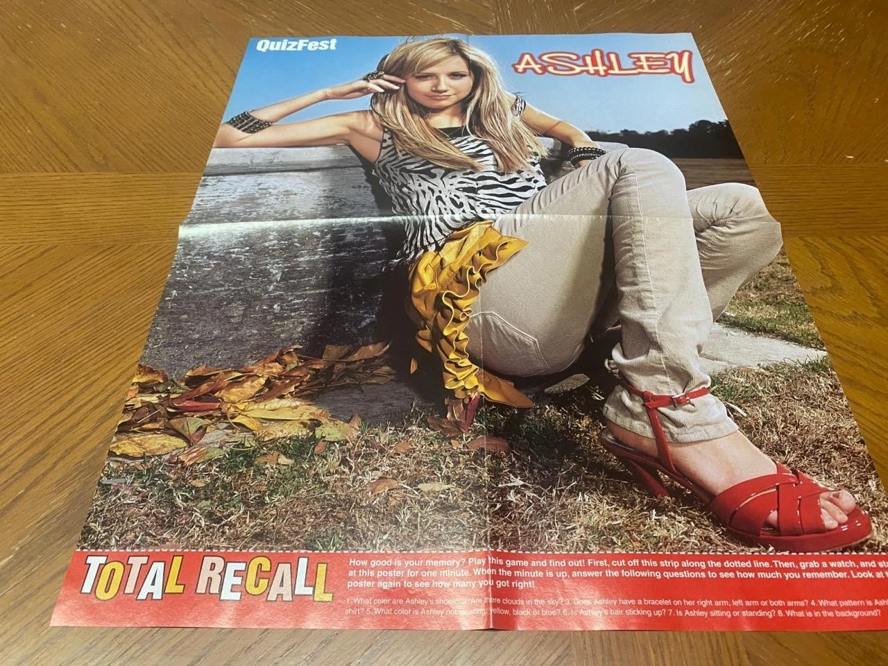 Fall Out Boy Ashley Tisdale teen magazine poster clipping suits Quizfest rock - Image 2