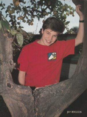 Jay Ferguson teen magazine pinup clipping red shirt tree muscles Teen Machine
