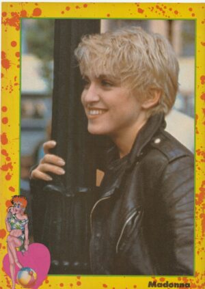 Madonna teen magazine pinup clipping leather jacket light pole Tutti Frutti Pix