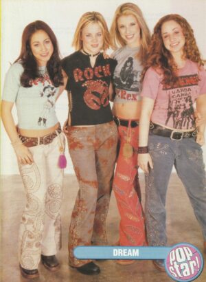 Dream teen magazine pinup clipping girl group jeans Pop Star Pix music Pix