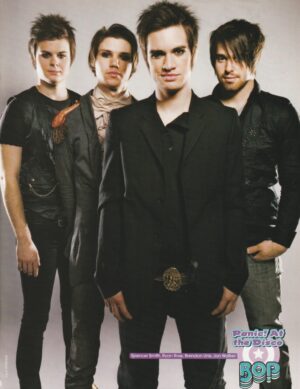Panic at the Disco teen magazine pinup rock band black jeans Bop Pix hot