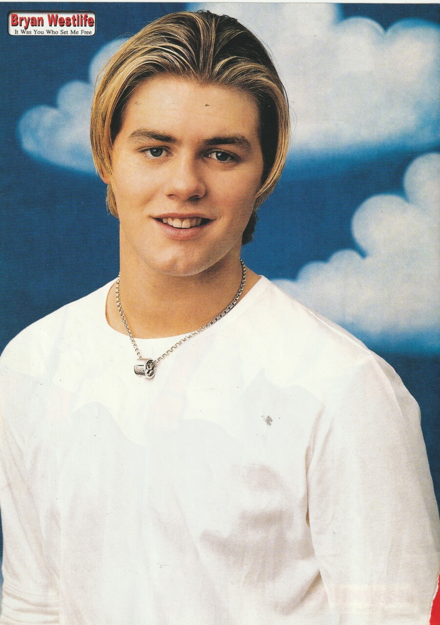 Westlife Backstreet Boys teen magazine pinup Bryan clouds rare pix