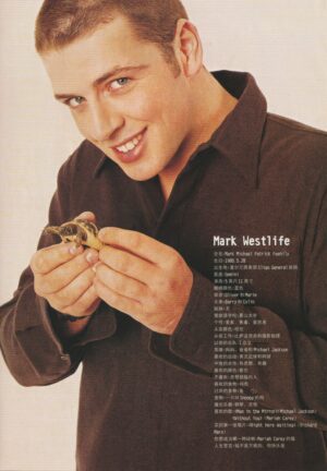 Westlife teen magazine pinup clipping Mark Shane headshot Pix