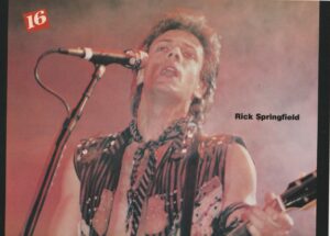 Rick Springfield Def Leppard teen magazine pinup clipping Rick Savage Pix