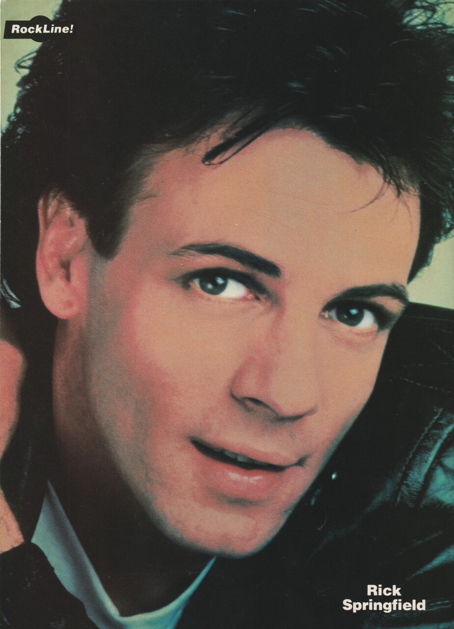 Rick Springfield teen magazine pinup clipping headshot 16 mag leather jacket Pix
