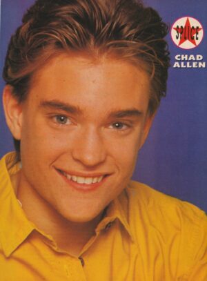 Chad Allen teen magazine pinup clipping My Two Dads Splice yellow shirt headshot