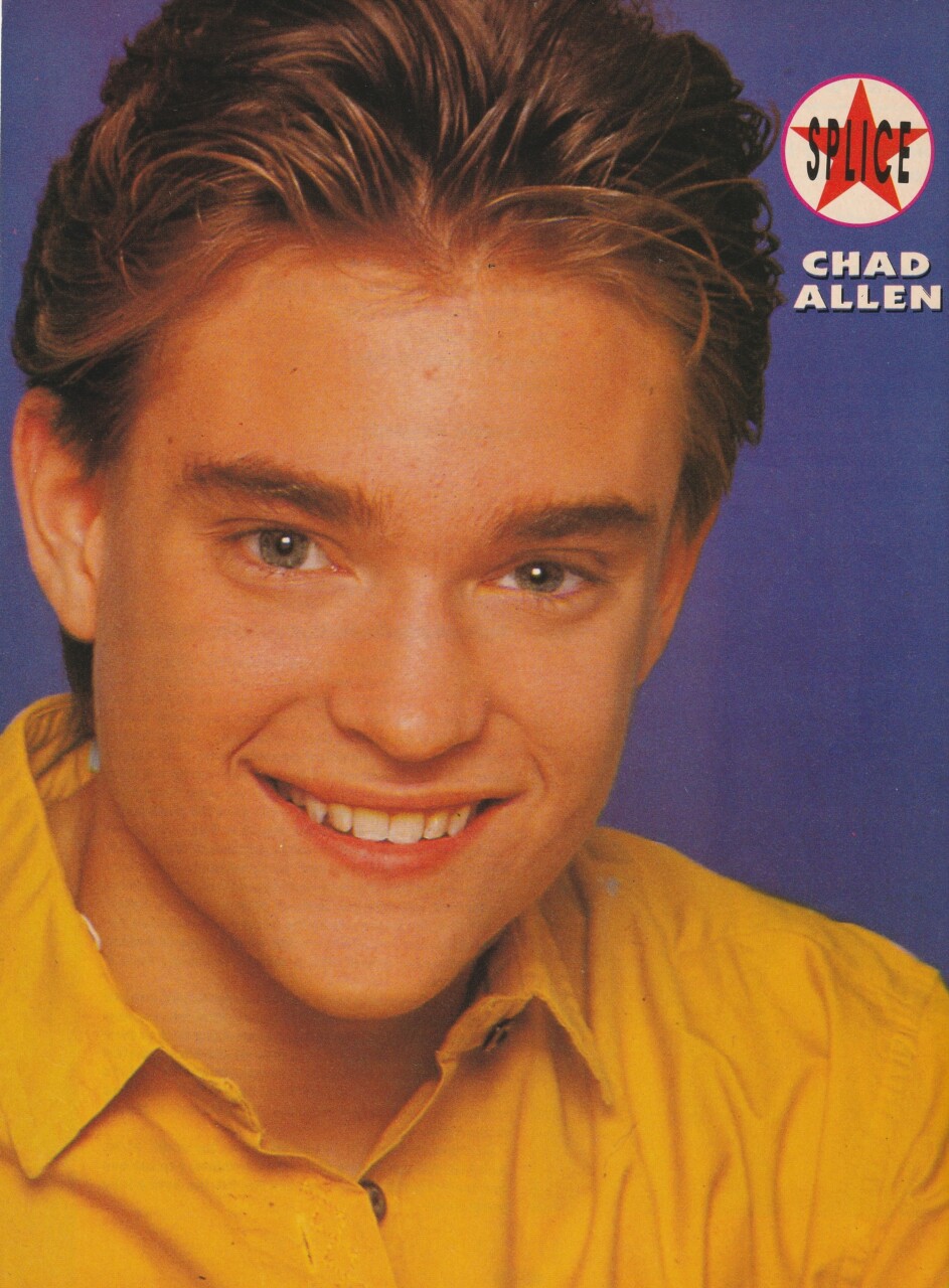 Chad Allen teen magazine pinup clipping My Two Dads Splice yellow shirt headshot