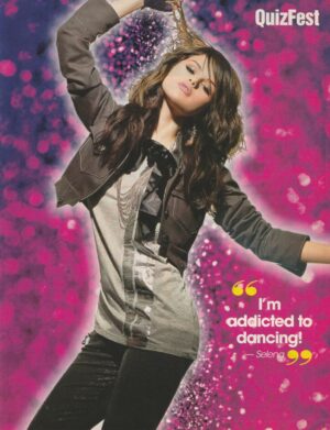 Selena Gomez teen magazine pinup clipping dancing Quizfest black jeans Pix