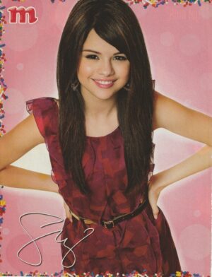 Selena Gomez Demi Lovato teen magazine pinup clipping Milk Add red shirt M Pix