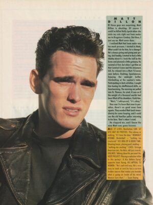 Matt Dillon teen magazine pinup clipping headshot leather jacket hot Pix