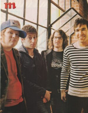 Fall Out Boy Chris Brown teen magazine pinup clipping windows rock Pete Wentz