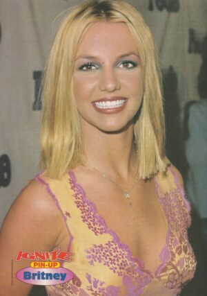 Britney Spears teen magazine pinup clipping headshot Ingnite teen idols Pix 90's