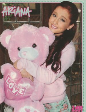 Ariana Grande teen magazine pinup clipping pink bear Tiger Beat Disney star pix