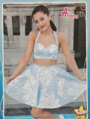 Ariana Grande Austin Mahone teen magazine pinup clipping blue skirt Tiger Beat