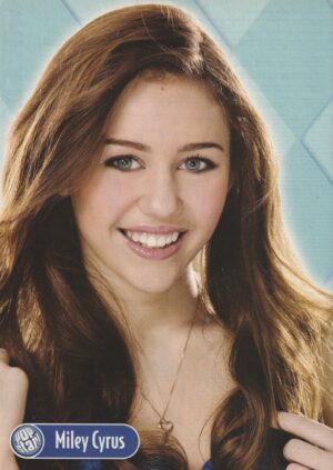 Miley Cyrus teen magazine pinup clipping white teeth headshot Pop Star Pix