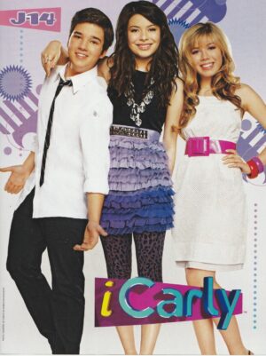 Nathan Kress Miranda Cosgrove teen magazine pinup clipping vintage ICarly J-14