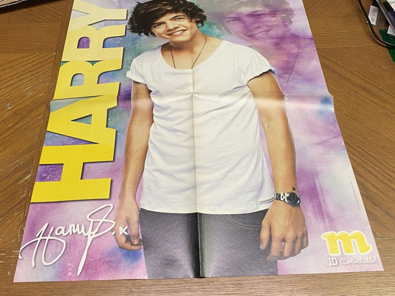 Harry Styles Selena Gomez teen magazine poster clipping One Direction Chair M - Image 2