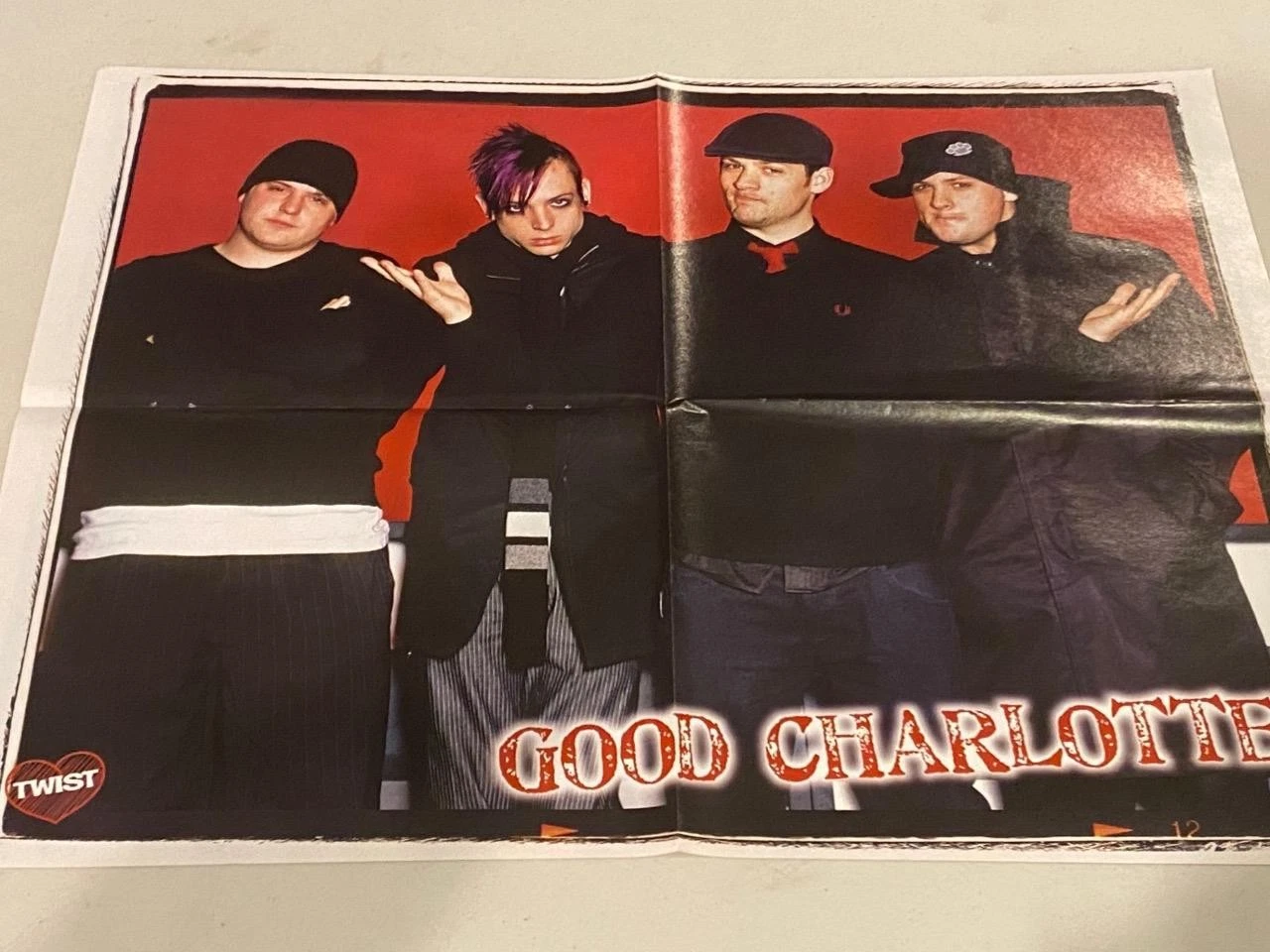 Good Charlotte Ashlee Simpson teen magazine poster clipping hands Pix rock