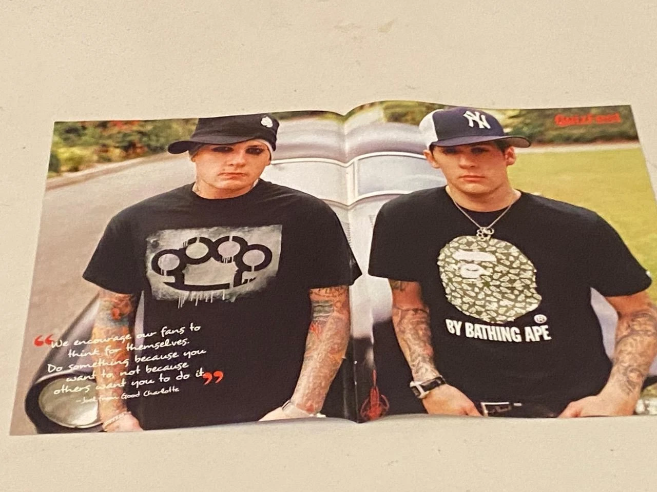 Good Charlotte Joel Madden Benji Madden teen magazine poster clipping car Pix