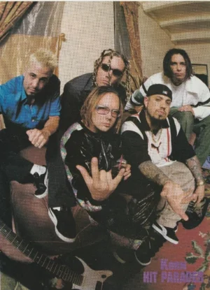Korn teen magazine pinup clipping rock band hands 1990's Hit Parader Pix