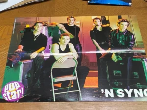 Nsync Britney Spears teen magazine poster clipping black shirts Hot Pop Star Pix