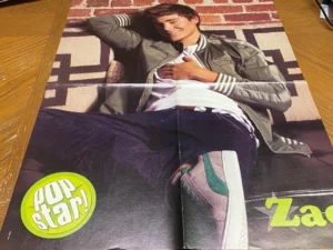 Zac Efron Ashley Tisdale teen magazine poster clipping modeling brick wall Pop