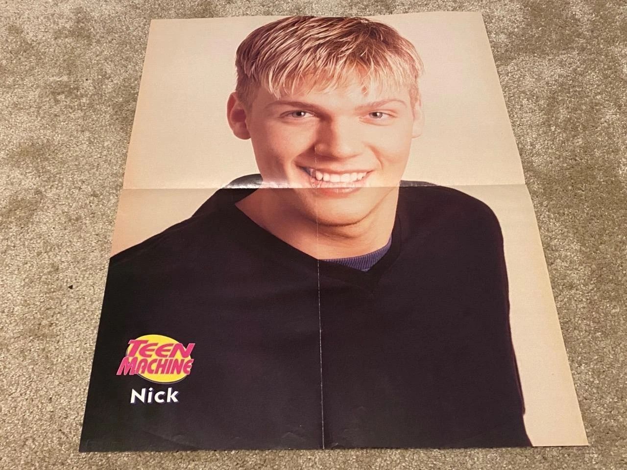 Christina Aguilera Nick Carter teen magazine poster clipping pink shirt Rare Pix - Image 2
