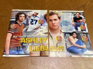 O-town Ashley Parker Angel teen magazine pinup clipping chain fence Bravo pix
