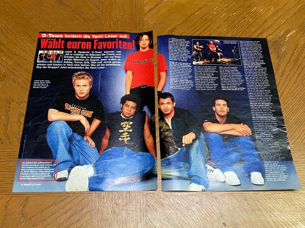 O-town Ashley Parker Angel teen magazine pinup clipping modeling jeans Bravo pix