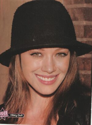 Hilary Duff teen magazine pinup black hat Tiger Beat
