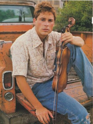 Rob Lowe teen pinup clipping Young Blood modeling Pix truck jeans 80's WOW