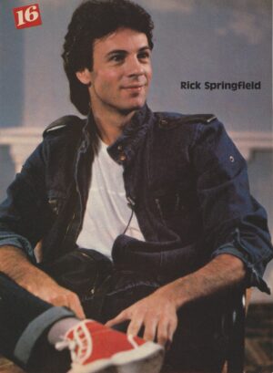 Rick Springfield teen pinup clipping red shoes 16 magazine singer Pix 80s