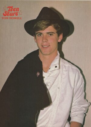 Tommy Howell Tom Howell teen pinup clipping pix 80's Teen Stars hat vintage Rare