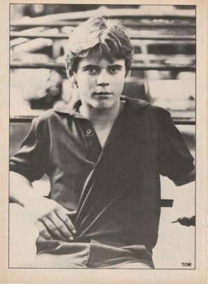 Tommy Howell Tom Howell Rob Lowe teen pinup clipping black and white pix 80's
