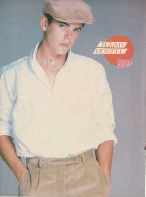 Tommy Howell Tom Howell teen pinup clipping white shirt Bop slacks pix 80's