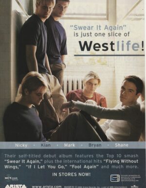 Westlife teen magazine pinup clipping deubt album USA pix