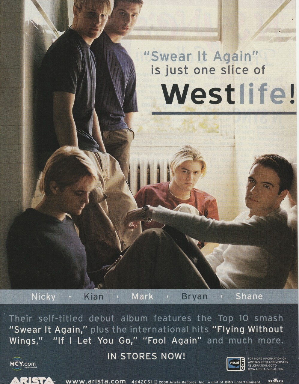 Westlife teen magazine pinup clipping deubt album USA pix