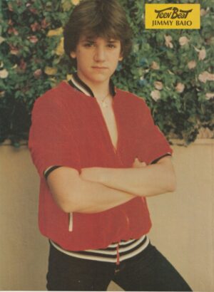 Jimmy Baio teen magazine pinup clipping Crossed arms Teen Beat child star Pix