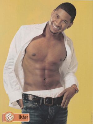 Usher Sean Faris teen magazine pinup clipping shirtless Pop Star Muscles Pix