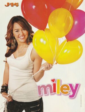 Miley Cyrus Taylor Swift teen magazine pinup clipping balloons J-14 Pix actress